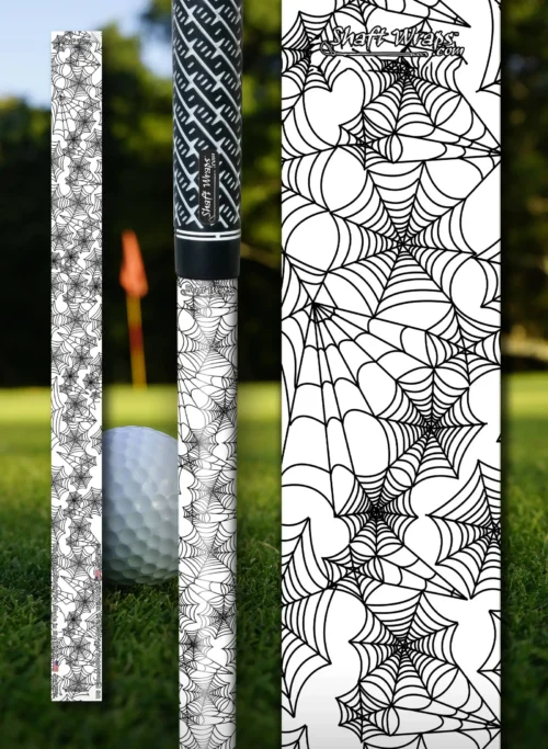 white spider web golf club shaft
